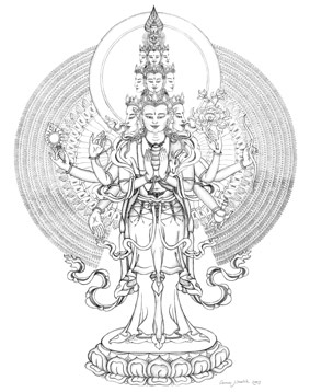 1000-armed-avalokiteshvara-chenrezig-by-carmen-mensink