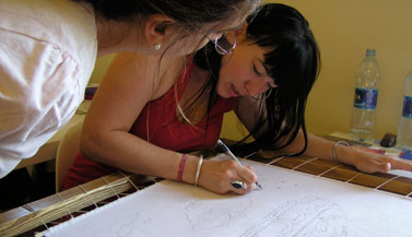 carmen-teaching-thangka-painting