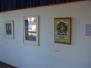 Tibetan art exhibition in Australia with the Mandala and Green Tara thangkas of Carmen Mensink