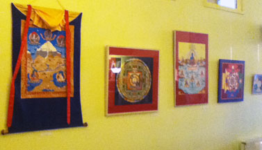 Exhibition of thangkas in Buddhist Center Maitreya Instituut, Amsterdam