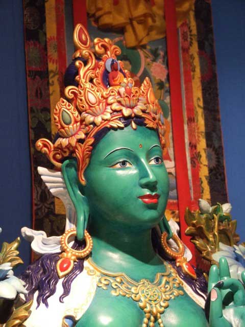 green-tara-statue-painted