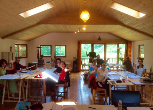 Thangka painting retreat in Italy with Carmen Mensink