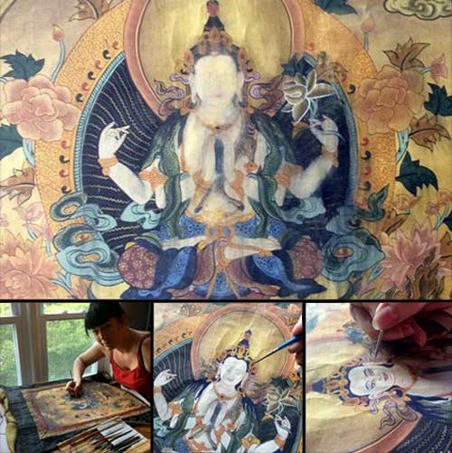 thangka-restoration-avalokiteshvara-chenrezig