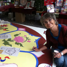tibetan-lotus-floor-painting