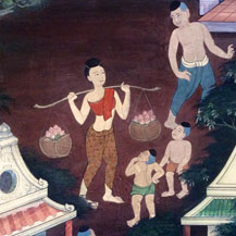 thai-village-life-mural