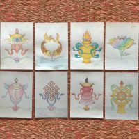 8 Auspicious Symbols Tibetan Buddhism Thangka Course Carmen Mensink