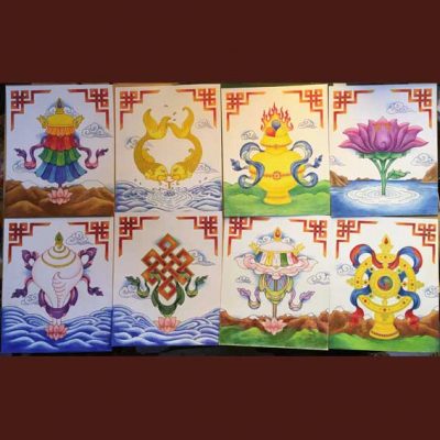 8 Auspicious Symbols Tibetan Buddhism Thangka Course Carmen Mensink