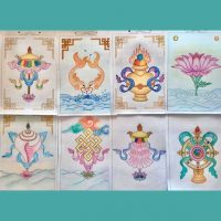 8 Auspicious Symbols Tibetan Buddhism Thangka Course Carmen Mensink