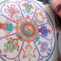 Mandala 8 Auspicious Symbols Tibetan Buddhism Thangka Course Carmen Mensink