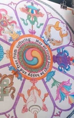 Mandala 8 Auspicious Symbols Tibetan Buddhism Thangka Course Carmen Mensink