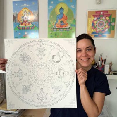 Mandala 8 Auspicious Symbols Tibetan Buddhism
