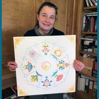 Tibetan symbolism lucky mandala