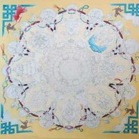 Mandala 8 Auspicious Symbols Tibetan Buddhism Thangka Course Carmen Mensink