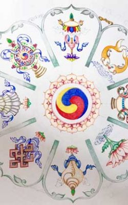 Mandala 8 Auspicious Symbols Tibetan Buddhism Thangka Course Carmen Mensink