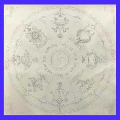 Mandala 8 Auspicious Symbols Tibetan Buddhism Thangka Course Carmen Mensink