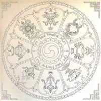 Mandala 8 Auspicious Symbols Tibetan Buddhism Thangka Course Carmen Mensink