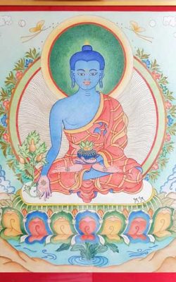 Medicine Buddha art class thangka