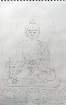 Medicine Buddha thangka course